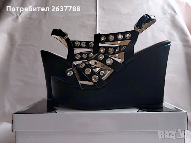 Abloom черни сандали на платформа с капси , снимка 4 - Сандали - 32885747