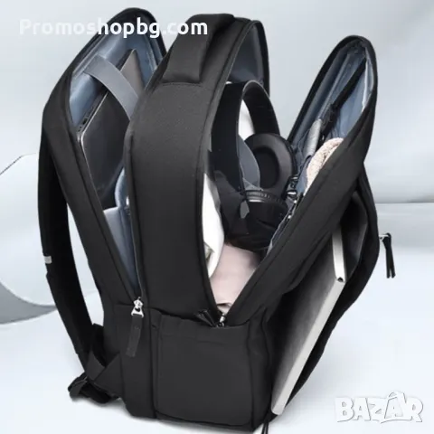 Раница за пътуване с отделение за лаптоп, водоустойчива - Черна или Бежова, снимка 10 - Раници - 48982220