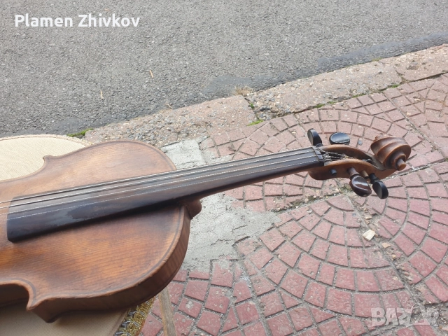 Голяма цяла стара цигулка от 1902 г , снимка 12 - Антикварни и старинни предмети - 52441332