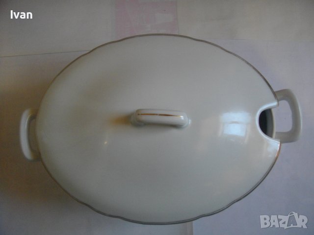 BAVARIA-Нов Голям Немски Порцеланов Супник-Златен Кант-Бавария, снимка 4 - Сервизи - 39726832