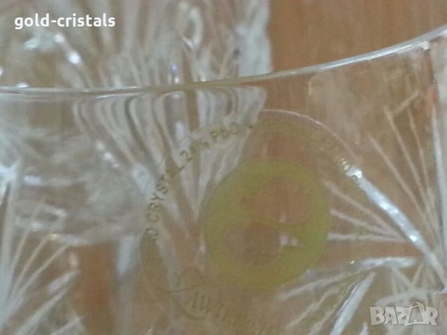  кристални чаши , снимка 4 - Антикварни и старинни предмети - 27163237