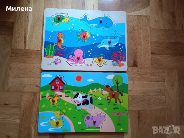 Дървени пъзели с дръжки - цена от 5лв за двата общо, снимка 1