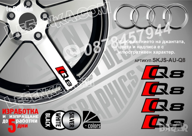 Audi Q8 надписи за спици