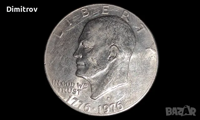 1 Айзенхауер долар (САЩ, 1976), снимка 2 - Нумизматика и бонистика - 50103093