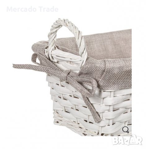 Декоративна кошница Mercado Trade, За съхранение, Бял, снимка 3 - Декорация за дома - 39427248