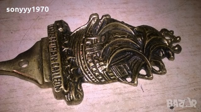 elizabethan galleon-12х5х4см-мед/месинг-внос франция, снимка 3 - Колекции - 26698013