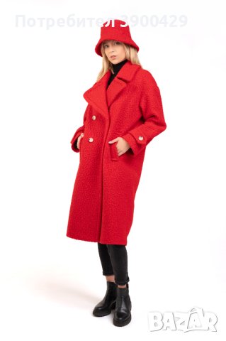 Дамско Палто Amsterdam - Червено, снимка 2 - Палта, манта - 43069406