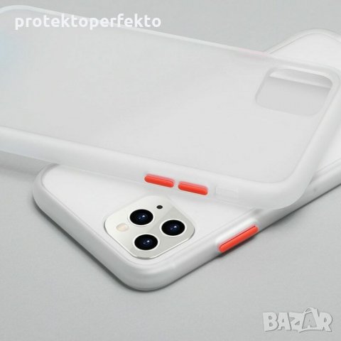 Кейс с твърд гръб за iPhone 11, 11 Pro, 11 Pro Max бял цвят