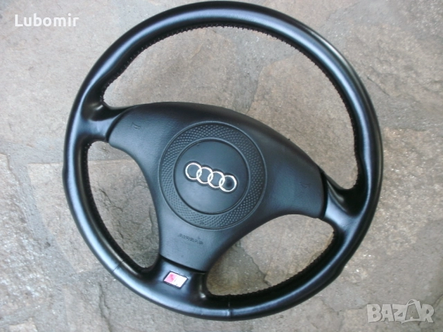 Волан трилъчев Audi S Line - оригинален, кожен !, снимка 2 - Аксесоари и консумативи - 51646815