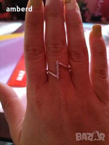 Невероятен сребърен пръстен - модел R037А, снимка 3 - Пръстени - 31491155