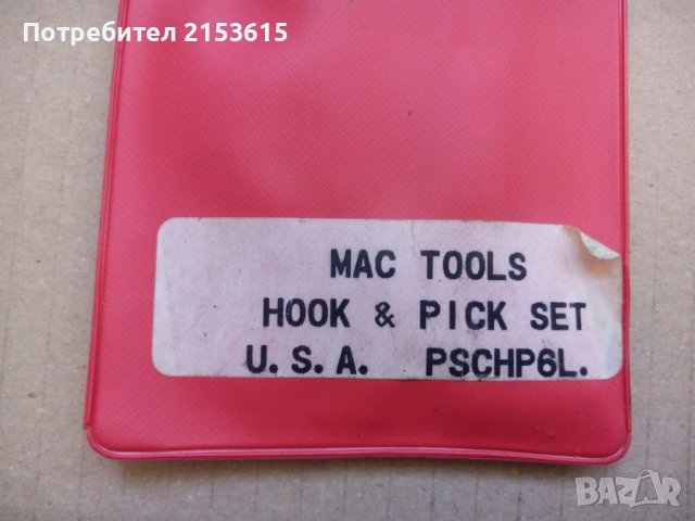 Mac Tools 6 броя авто куки hook and pick set MADE IN USA PSCHP6L , снимка 7 - Други инструменти - 43614362