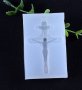 кръст си Исус силиконов молд форма фондан смола колие висулка ръчна декор, снимка 1 - Форми - 37725979