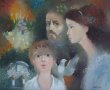 Сули Сеферов -Семейство 2001 година Картина с маслени бои, снимка 2