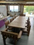 Дървена маса със столове, снимка 2