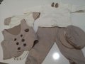 Miniworld natural бебешки комплект 0-3м, 62см момче, 100% памук, снимка 1 - Комплекти за бебе - 35016945