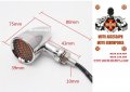 МОТОЦИКЛЕТНИ LED МЕТАЛНИ ХРОМИРАНИ МИГАЧИ, снимка 5