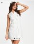 Бяла рокля тип елек с диадема, снимка 1 - Рокли - 43946450