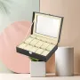 Луксозна черна кутия за часовници Органайзер за часовник с 10 отделения за 10бр, снимка 6