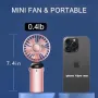 Нови 2 броя портативен USB вентилатор ръчен/за врат/за бюро 5 скорости, снимка 7