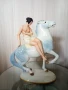 19 век Стар порцелан фигура статуетка скулптура Volkstedt Porcelain Amazon старинен порцелан , снимка 2