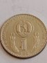 Рядка монета 1 лев 1980г. НРБ Световно първенство по футбол Испания 41746, снимка 1 - Нумизматика и бонистика - 43800237