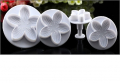 Плумерия Франджипани 4 бр Резци цвете цветя с бутало пластмасови форми за фондан декор торта, снимка 2