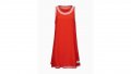 CALVIN KLEIN DOUBLE LAYER A-LINE DRESS – нова рокля оранжево-червена, снимка 2