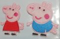 Пепа Пиг и Джордж Peppa Pig George емблема апликация за дреха дрехи самозалепваща се картинка