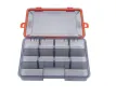 Сива кутия за рибарски принадлежности с оранжева закопчалка, m-k29, снимка 1