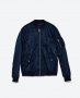 L Zara Men Bomber Jacket With back slogan, снимка 12