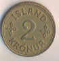 Исландия 2 крони 1940 година, снимка 1 - Нумизматика и бонистика - 44935152