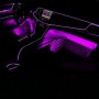 LED Лилава Диодна интериорна лента за табло 2 мт амбиентно осветление, снимка 3