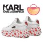 KARL LAGERFELD № 38 & 39 🍊 Дамски кецове от естествена кожа "RED HEARTS" нови с кутия, снимка 6