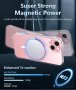 FNTCASE Калъф за телефон за iPhone 15-Plus магнитен прозрачен удароустойчив защитен, снимка 3