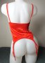 75A/B червен еротичен корсет с меки чашки и жартиери, снимка 5