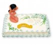 Мацка с чаши еротична дама гола жена с бельо и чаши пластмасова фигурка украса ергенско парти торта, снимка 1