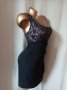 М Черна рокля на бюста с дантела с пайети , снимка 3