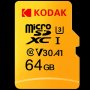 Микро sd карта, карта памет KODAK, 64 GB, 90 MB/секунда