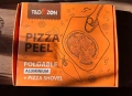 Нова Сгъваема алуминиева лопата за пица с дървена дръжка за готвене дом кухня, снимка 1