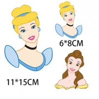 Пепеляшка Cinderella Белл Красавицата принцеса щампа термо апликация картинка за дреха блуза чанта, снимка 1 - Други - 37229220