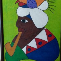 Африкански картини Батик, снимка 5 - Картини - 26585880