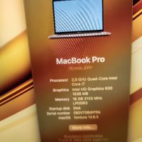 Apple MacBook Pro RAM 16GB 1TB твърд диск , снимка 2 - Лаптопи за работа - 44086555