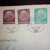 Пътувал пощенски плик Германия/България 1939г., снимка 4 - Филателия - 34639563