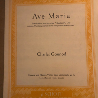 Ave Maria - für Gesang (hoch), Klavier, Violine oder Cello ad. lib , снимка 1 - Специализирана литература - 36489361
