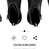 боти с връзки Calvin Klein, снимка 4 - Дамски боти - 43661140