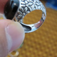 Мъжки сребърен пръстен, Уникалнен дизайнерски  с голям черен оникс  - добавете стил !, снимка 4 - Пръстени - 26265470