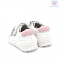 №19-№24, Бебешки обувки за момиче BUBBLE KIDS, бели с розов акцент, снимка 8 - Бебешки обувки - 32391907