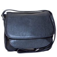 Черна дамска чанта за през рамо, снимка 1 - Чанти - 40391881