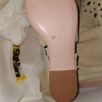 марка MANAS Естествена кожа Набук обувки високи сандали, снимка 4 - Сандали - 36862779