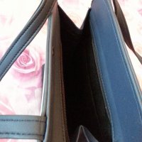 Чанта дамска тъмносиня с дълги дръжки, снимка 3 - Чанти - 14358736